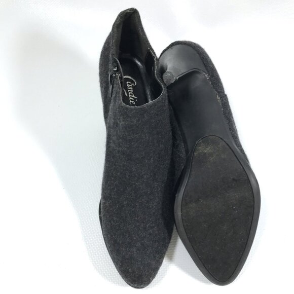 Wool Ankle Boots Gray Size 8.5 Candies - Picture 5 of 7